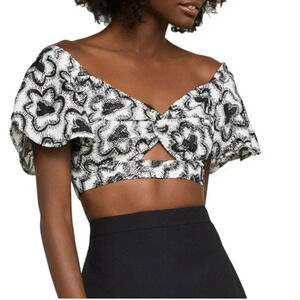 NWOT BCBGMaxAzria | Floral Embroidered Crop Top - Size L